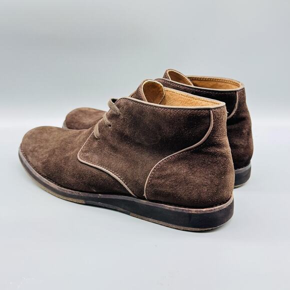 John Varvatos Boots Mens 10 Brown Suede Brooklyn Chukka Lace Up Casual Desert - Picture 5 of 11